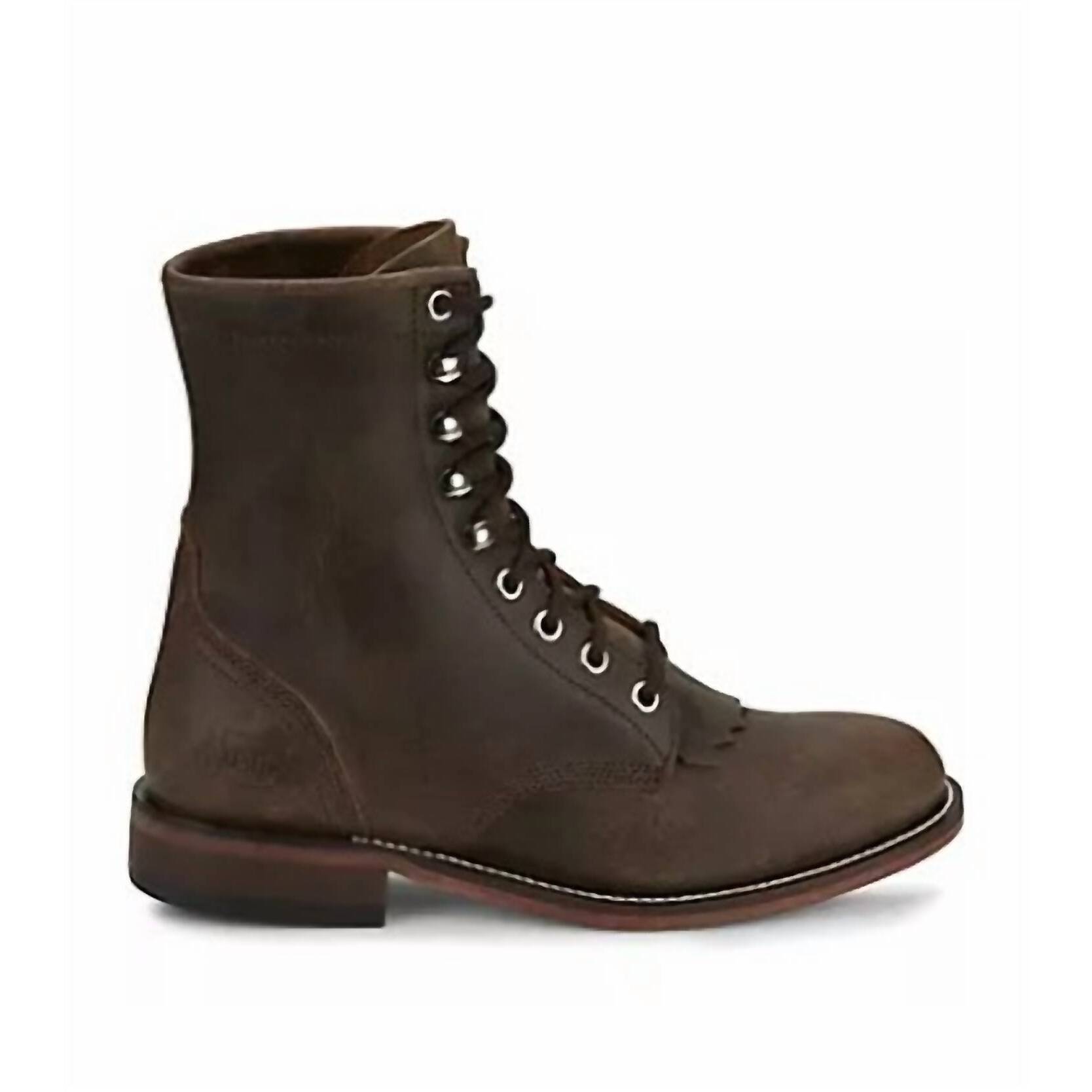 New Justin Boots Women's Roper Boot In Khaki